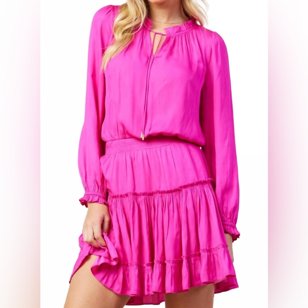 Skies Are‎ Blue Making Waves Tiered Mini Dress